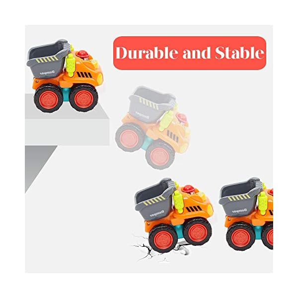 ANIKI TOYS Early Education 12 Month+ Monster Trucks Set Friction Power Vehicle, Pull Back Car, Free Wheel Push and Go…