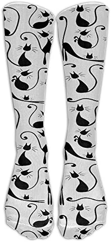 Large Number Of Cats FashionKnee High Graduated Compression Socks For Women And Men - Best Medical, Nursing, Travel &amp; Flight Socks - Running &amp; Fitness