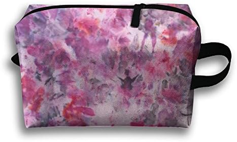 Ztrb Dragon Fruit Tie-dye Portable Make-Up Zipper Pouch Beauty Cosmetic Bag Carry Case Brush Organizer Toiletry Hanging Storage Bag Sewing Kit Medicine Bag