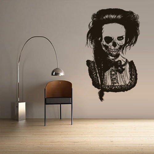Wall Decal Vinyl Sticker Decals Art Decor Skull Tattoo Girl Sunglasses Victorian Zombi Makeup Hair Salon Studio Bedroom Gift Dorm (Z3128)