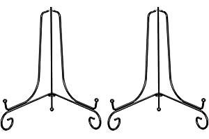 Kruodop 2pcs Pack Plate Stands for Display, 6 Inch Plate Holder Display Stand, Metal Frame Holder Stands for Book, Pictures