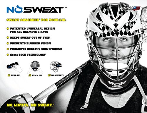 No Sweat Lacrosse Helmet Liner & Sweat Absorber (6 Pack)
