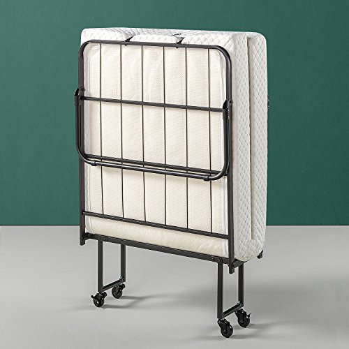 Zinus Roll Away Smart Guest Bed With 4 Inch Comfort Foam Mattress on