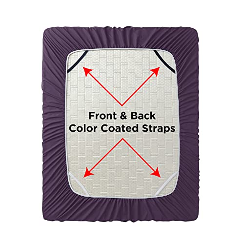 Empyrean Extra Deep Pocket Queen Fitted Sheet Only Purple Fitted