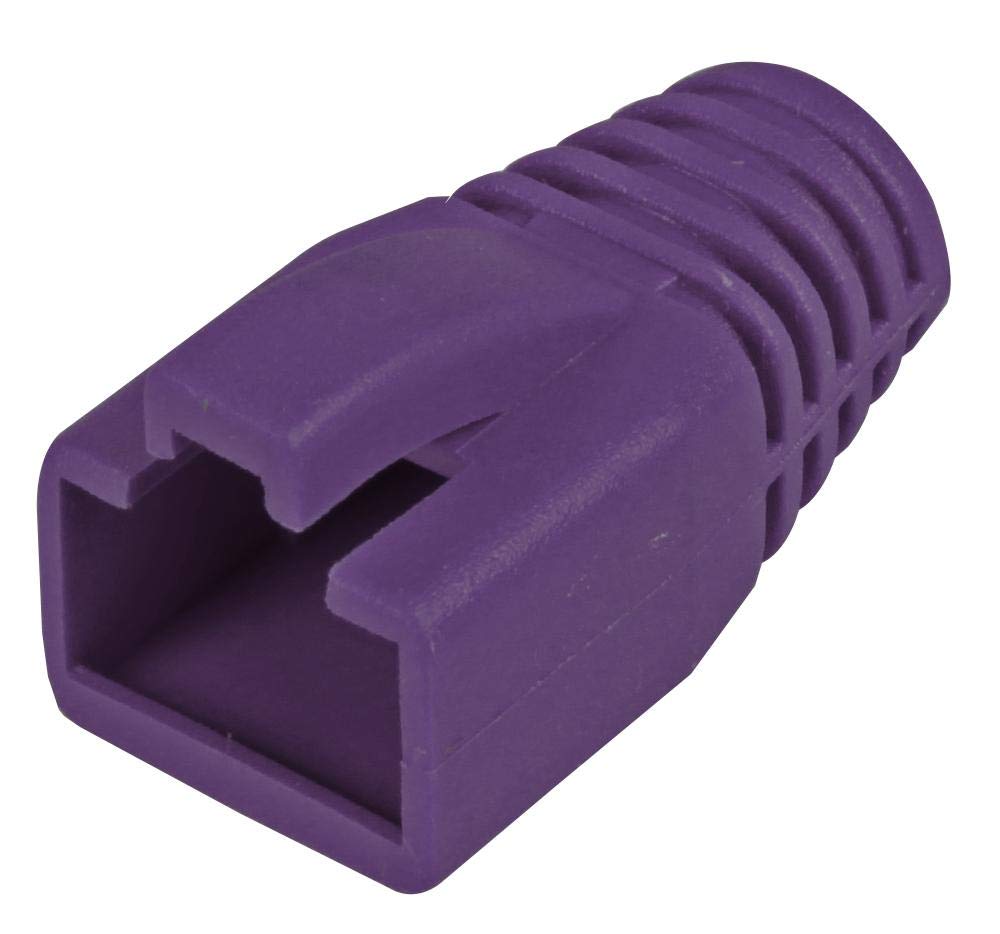 PRO SIGNAL RJ45 Strain Relief Boots – Purple, Pack of 5 – Fits RJ45 Modular Connectors – PELR0212 — image 1