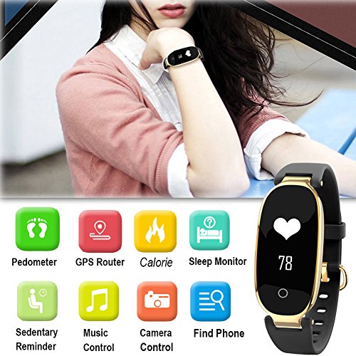 Symfury Fitness Tracker IP67 Waterproof Sport Smart Watch for Women Men Kid Bluetooth Heart Rate Monitor Pedometer GPS Activity Tracker Calorie Band for Swim Outdoor Mothers Day Gift Android iPhone