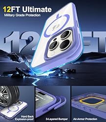 SUCGLES for iPhone 15 Pro Max Case with MagSafe