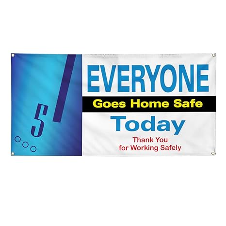 Amazon Com Vinyl Banner Sign Everyone Goes Home Safe Today Thank