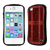 Head Case Designs Ornate Red Treasure Chest Hybrid Gel Back Case for Apple iPhone 4 4S