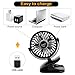 ESEOE Clip on Fan, USB Or 2600mAh Rechargeable Battery Operated Fan Small Desk Fan with 4 Speeds, 360 Degree Rotation Portable Stroller Fan for Baby S (Black)