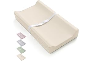 Blissful Diary Vegan Leather Baby Changing Pad with Waterproof & Wipe-Clean PU Cover, Standard Size Cozy Diaper Changing Pad 