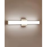 YHTlaeh LED Bathroom Vanity Light Fixtures 24 in Brushed Nickel, 14W 4000K Natural White Square Wall Fixture, Modern Lighting