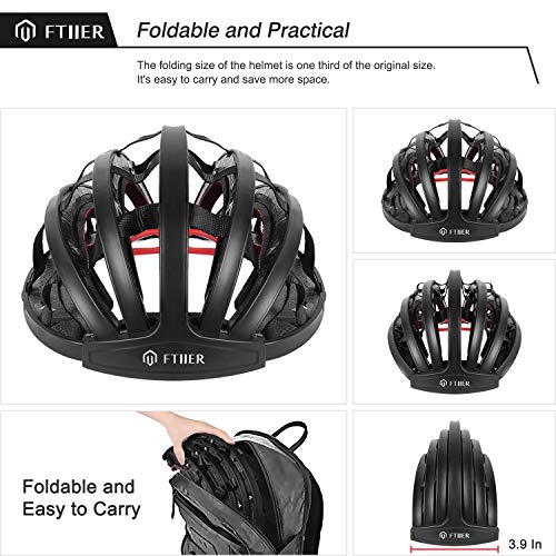 image for Ftiier Folding Helmet Bicycle Cycling Road Bike Collapsible Foldable P