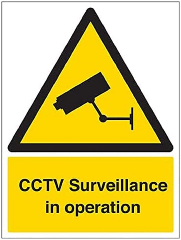 V Safety Eco Friendly Warning Security - CCTV Surveillance In Operation - 300 X 400mm