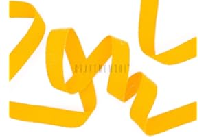 CRAFTMEMORE 1/2 Inch Twill Tape Fabric Ribbons Webbing Herringbone Twill Bias Binding Tape for Clothes Sewing Craft Trim Lace 36 Yards (MP50 Yellow)
