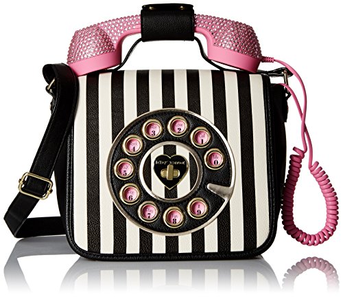 Betsey Johnson Phone Bag Cross Body Handbag,Stripe