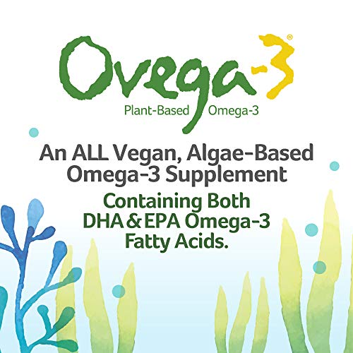 Ovega3 Vegan Algae Omega3 Daily Supplement, Supports Heart, Brain