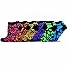 Leopard Cheetah Wild Animal Printed No Show Low Cut Ankle Socks for Women 12 Pairs Soft Acrylic College Dorm Essentials School Fun 9-11 (Neon Animal Printed)