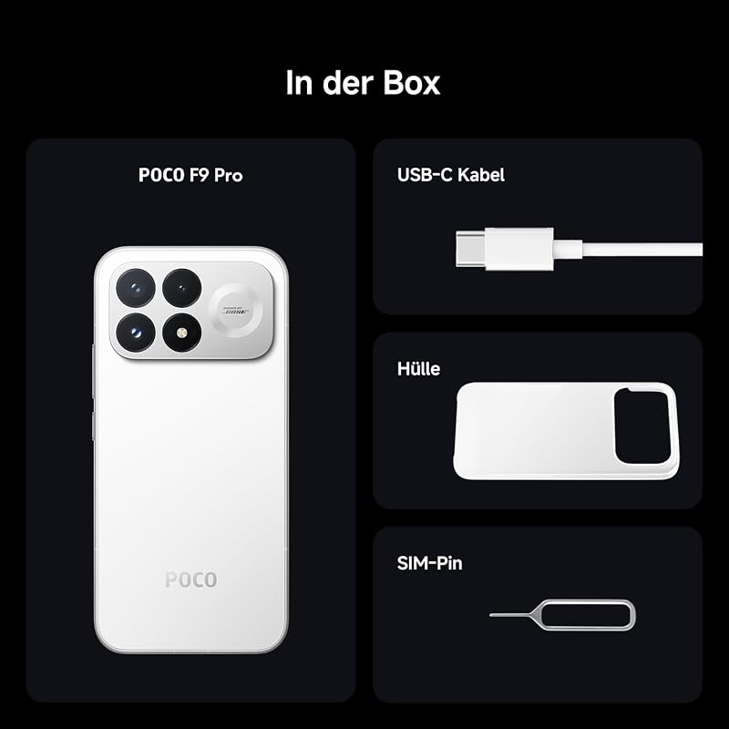 Poco F9 Pro, Smartphone 12+256 GB, Black, 6330mAh Akku, 100W Laden