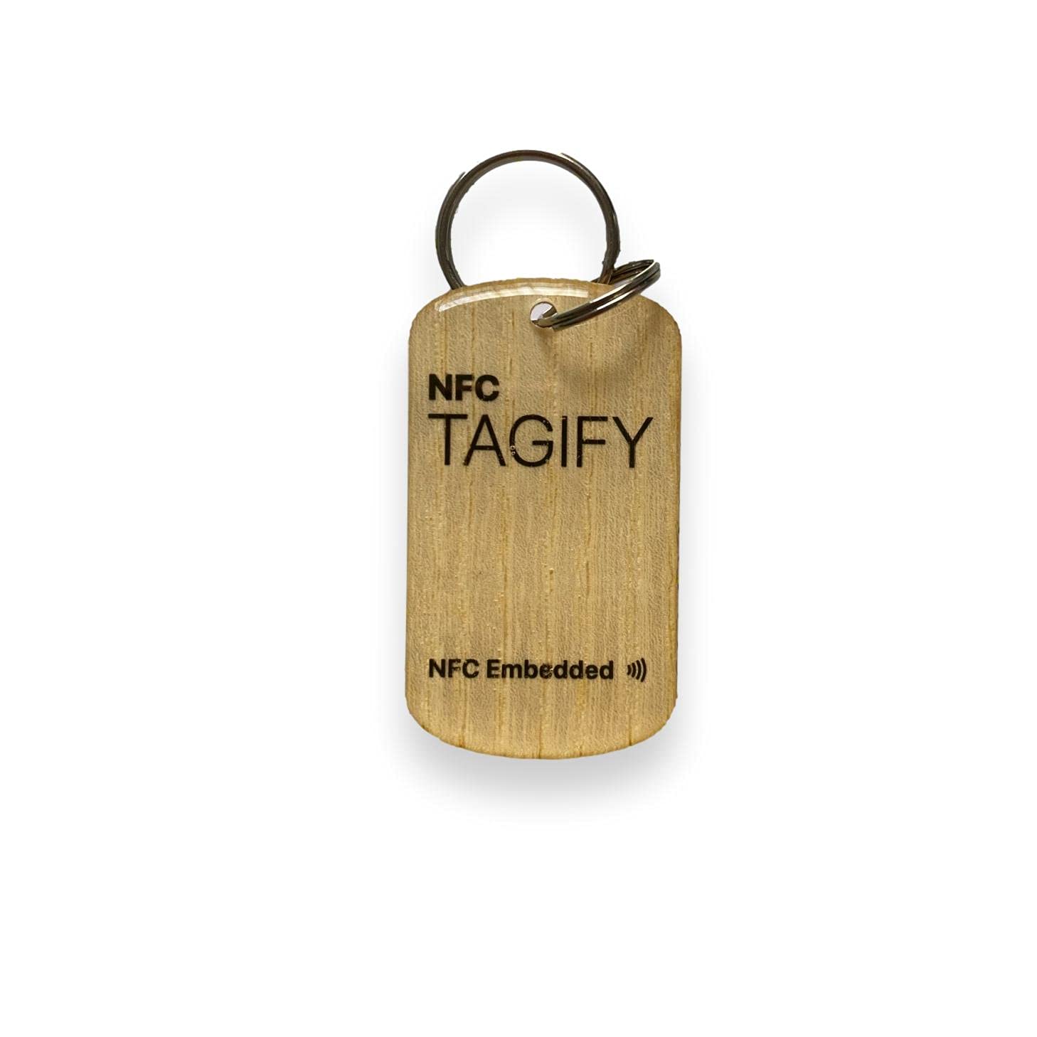 Printed NFC Business Key tags with Online Personalized Digital Business Card Profile and Social Medial Sharing Links (Wood/Epoxy Resin)