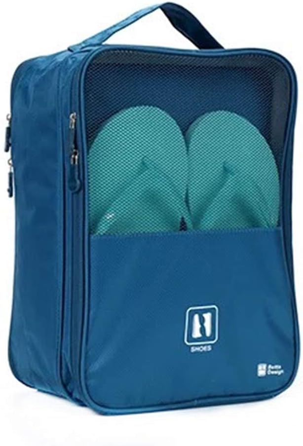 teal shoes and bag