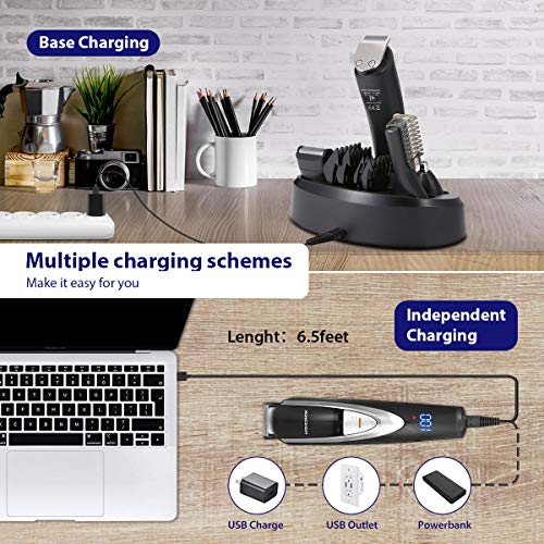 MIGICSHOW Beard Trimmer for Men, Waterproof Hair Clipper Mustach Trimmer Body Groomer Trimmer Hair Trimmer 12 in 1… - Image 2