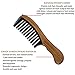 Green Sandalwood Hair Comb No Static Detangling Natural Aroma Handmade Wooden Buffalo Horn Comb Fine Tooth Comb (big interval comb handle verawood)
