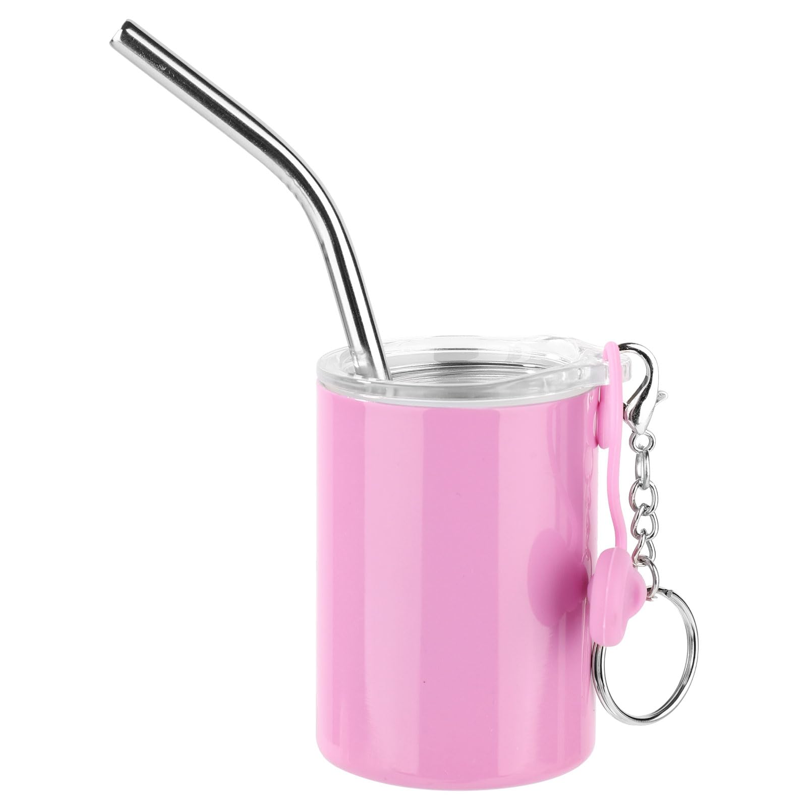 PEUTIER Mini Tumbler Shot Glass, 3oz Stainless Steel Mini Shot Tumbler with Straw and Lid Portable Bar Shot Glasses Cute Shot Glasses for Cocktails Spirits Coffee