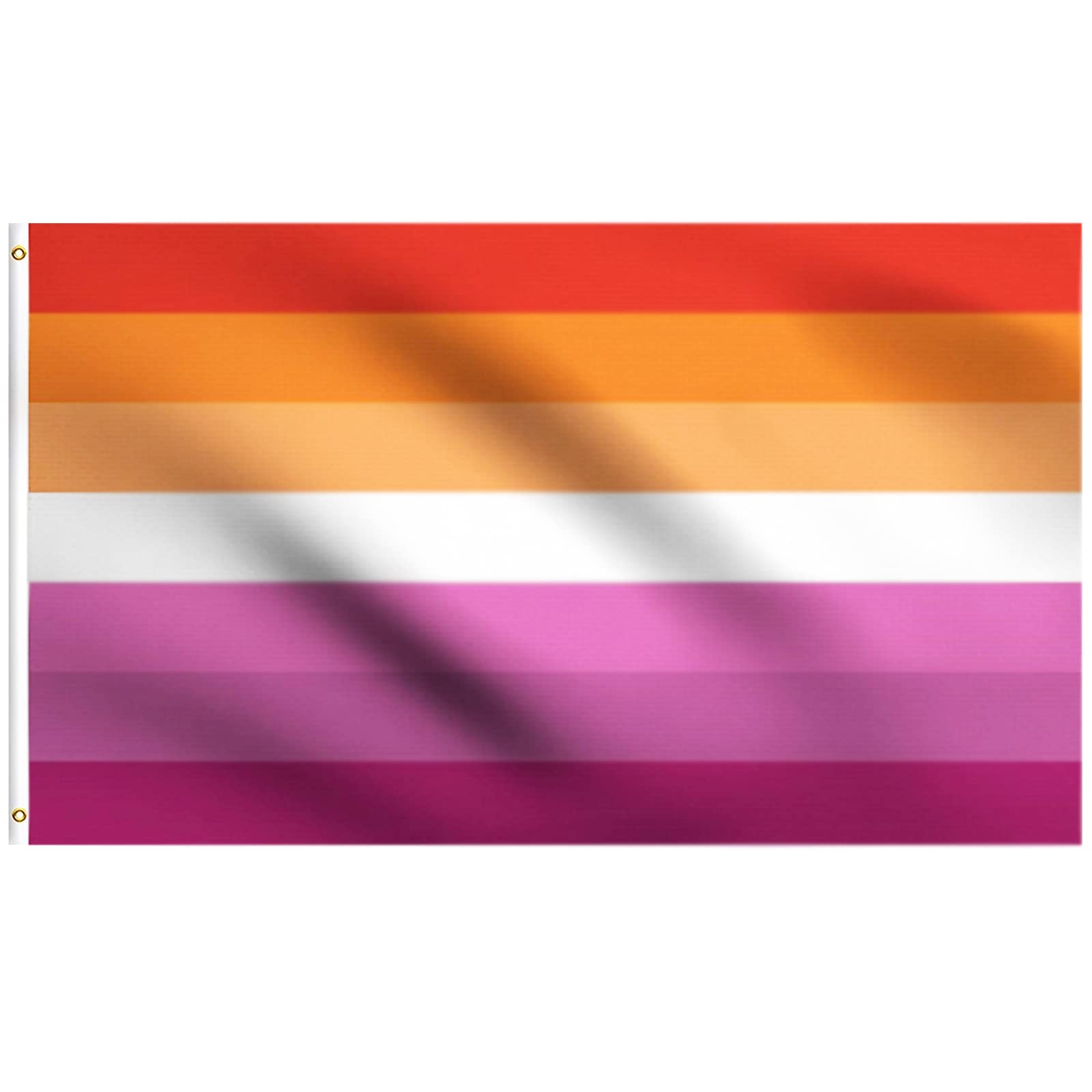 MOGADEE Lesbian Flag, 90 x 150 cm Pride Flag for Indoor and Outdoor LGBTQ Events, Parades and Decorations