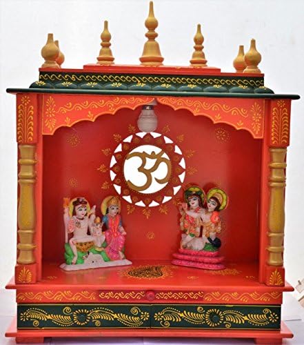 Home Temple/Pooja Mandir/Pooja Mandap/Wooden Temple ? Rajasthani Temple with Bulb