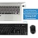 Macally Wireless Keyboard and Mouse Combo, 2.4G Full Size Wireless Mouse and Keyboard Combo for PC, Desktop, Laptop, Notebook, ChromeBook - Ultra Slim Cordless Computer Keyboard Mouse Set