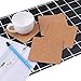 LOCOLO 80 Pieces Self-Adhesive Cork Squares Set, 3.5 x 3.5 Inches Cork Squares Cork Board Squares Backing Cork Tiles Sheets Cork Mat for Coasters and DIY Crafts