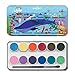 eeBoo: in The Sea Watercolor Paints Set/12 Colors, Includes Paint Brush, Easy to Close and Comes in Portable Tin Set, Perfect for Watercolor Painting, Hand Crafts with Paints and Other Artworks