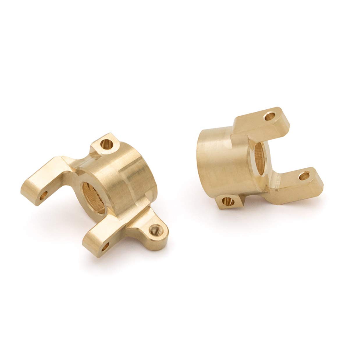 LCX Racing 1/10th RC Crawler Car CNC Machined Brass Heavy Duty AR44 Axle Steering Knuckles Carriers C Hub Carrier Set for Axial SCX10 II 90046 90047, Upgrades Accessories