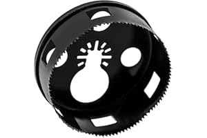 Rack-A-Tiers Round Multi-Tool Hole Saw. Cutting recessed Lights with oscillating Multi-Tool, Round Holes in Drywall (4 1/4) (