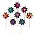 n The Breeze 2805 Mylar Rainbow Pinwheel - Assorted 2 Tone Color Spinners - 8 Piece Bags, 8 Inch