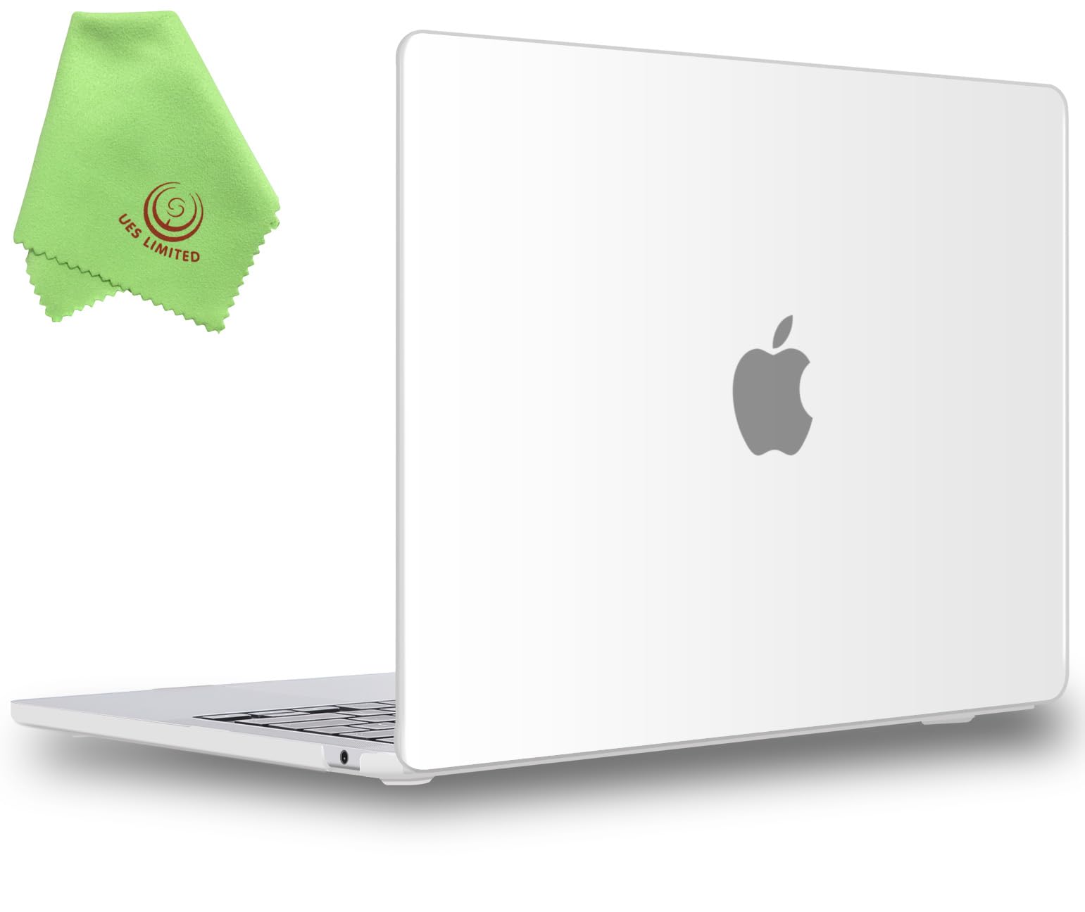 UESWILL Case Compatible with MacBook Air (15 inch, M2 M3 M4 M5, 2023 2024 2025 2026) Model A3448 A3241 A3114 A2941, Matte Hard Shell Cover + Microfiber Cloth, Frosted Clear