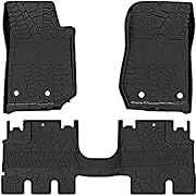 OEDRO Floor Mats Liners Compatible for 2014-2018 Jeep Wrangler JK 4 Door (Not for 2 Door) ,TPE All Weather Protection, Includes Front and Rear Floor Liners
