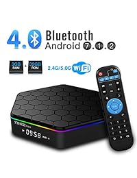 T95Z Plus Android TV Box 3GB RAM 32GB ROM, Android 7.1 TV Box Amlogic S912 Octa Core Dual 2.4   5.0 GHz WiFi Compatible 1000M LAN Ethernet 64Bit H.265 Bluetooth 4.0 UHD 4K HD TV Box