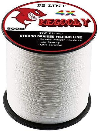 KEGOOLY Super Power Braided Fishing Line, Abrasion Resistant PE Line 10LB-80LB, 327Yds-547Yds