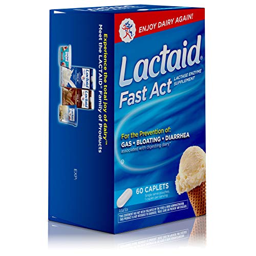 Lactaid Fast Act Lactose Intolerance Relief Pills, 60 singledose