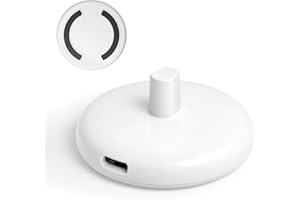 ROLEADER Induction Type C Charger Compatible with Oral-B Braun Electric Toothbrushes IO3/4/5/6, Pro 1/3/600/3000, D100, Portable Travel Charger Replacement for 3757, White