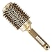 Roewell Thermal Ceramic Ionic Round Barrel Anti-Static Hair Brush with Boar Bristle, 2.1 Inches,Professional Brush for Protecting Hair, Adding Hair Shine, For Hair Drying, Styling, Curling