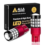 Alla Lighting 39-SMD 7443 7440 T20 High Power 2835 Chipsets Xtremely Super Bright Pure Red LED Bulbs for Turn Signal Light