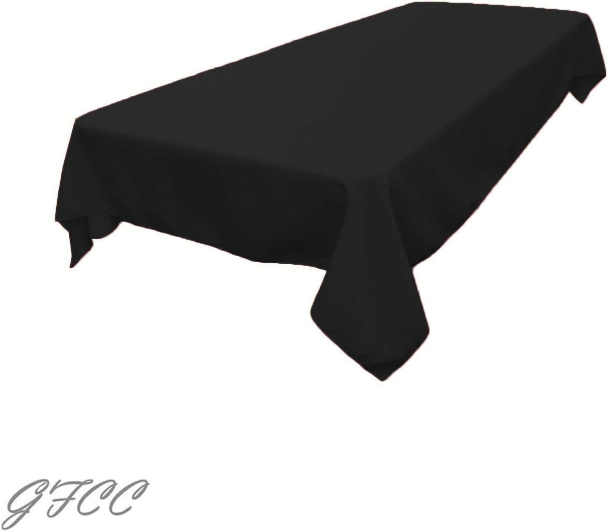 GFCC 50x72 Black 130cmx180cm Polyester Durable Tablecloth