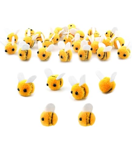 Abeilles en feutre, abeilles pour l'artisanat | 50 pièces petite boule de décorations d'abeilles - Abeilles artisanales pour décorations de fête prénatale, chapeau de vêtements, accessoires de costume Abeilles en feutre, abeilles pour l'artisanat | 50 pièces petite boule de décorations d'abeilles - Abeilles artisanales pour décorations de fête prénatale, chapeau de vêtements, accessoires de costume