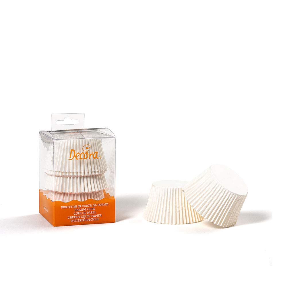 DECORA 0339756 White 60 Jumbo Baking Cups 55 X 45 MM, Carta da Forno