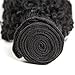 BLY 7A Mongolian Kinky Curly Human Hair 3 Bundles 10/12/14 Inch with 4x4 Lace Closure 10 Inch Unprocessed Hair Weave Weft for Black Women Natural Color