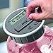 Digital Coin Bank Savings Jar - Automatic Coin Counter Totals All U.S. Coins Including Dollars and Half Dollars - Transparent Pink