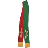 BLESSUME Cross Deacon Reversible Stole Church Cleric Stole